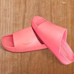 Nike Women's Calm Magic Ember Pink Rubber Platform Slides Size 10